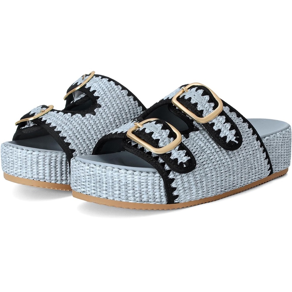Very Similar to Loeffler Randall’s Theo Blue Two-Band Sandal